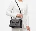 Women's Canvas Crossbody & Shoulder Bag with Front Lock
