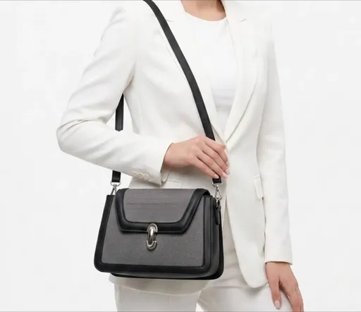 Women's Canvas Crossbody & Shoulder Bag with Front Lock