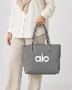 Women's Water-Resistant Polyester Tote Bag with Zip Closure