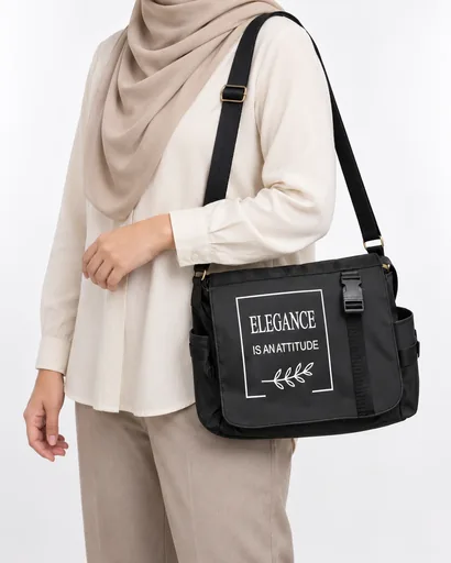 Women's Waterproof Polyester Shoulder & Crossbody Bag with Multiple Pockets