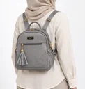 Women’s Faux Leather Backpack and Shoulder Bag with Multiple Pockets