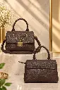 Oriana Women’s Embossed Faux Leather Top-Handle and Crossbody Bag