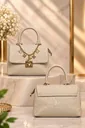 Oriana Women’s Embossed Faux Leather Top-Handle and Crossbody Bag
