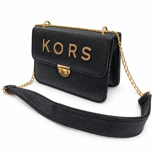 Women’s Faux Leather Crossbody and Shoulder Bag with Chain and Front Clasp