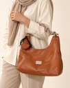 Women's Soft Faux Leather Hobo Shoulder Bag Set with Zip Pouch and Mini Bag