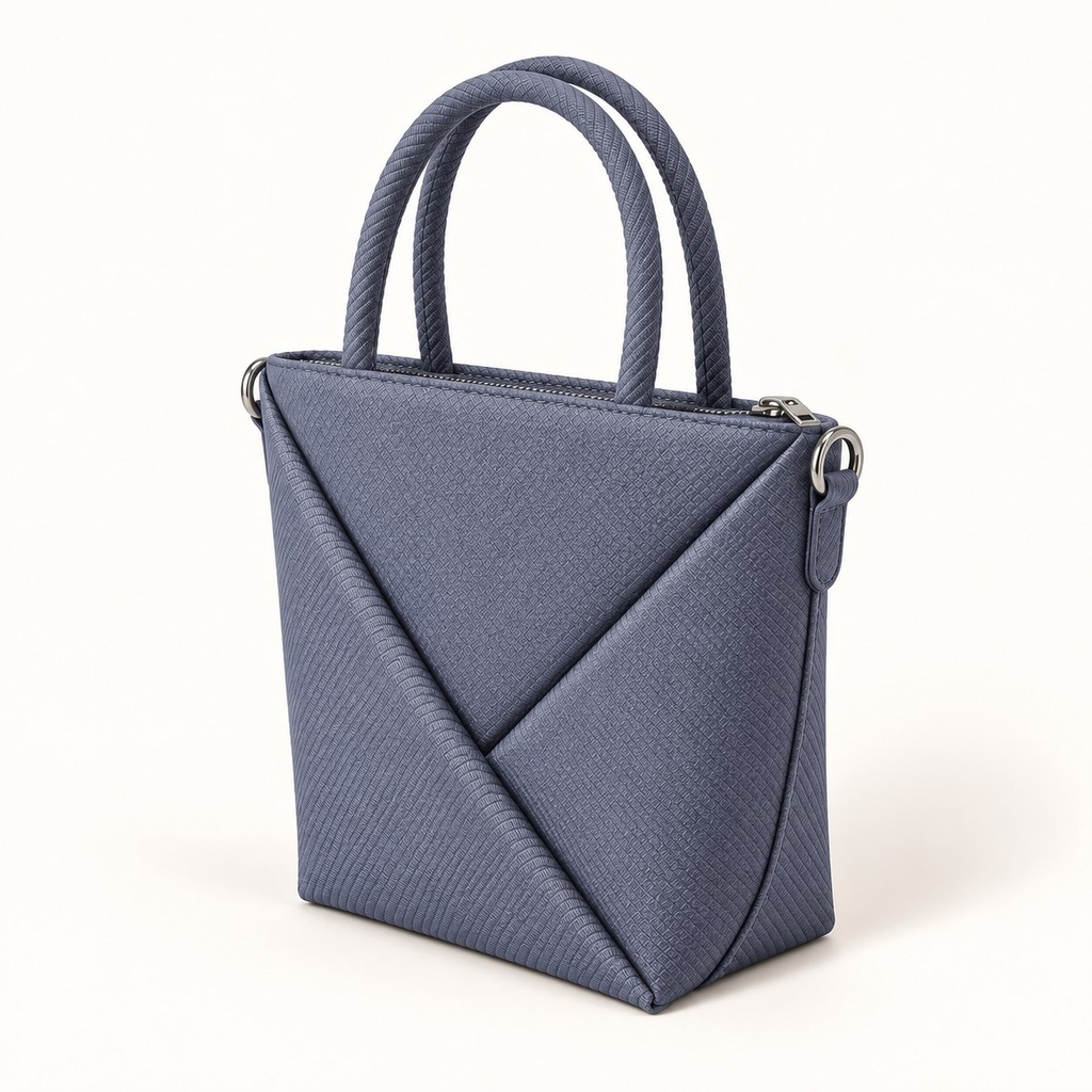 Women's Mini Woven Fabric Top-Handle Bag with Scarf and Crossbody Strap