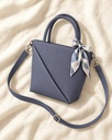 Women's Mini Woven Fabric Top-Handle Bag with Scarf and Crossbody Strap