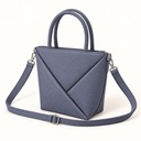 Women's Mini Woven Fabric Top-Handle Bag with Scarf and Crossbody Strap