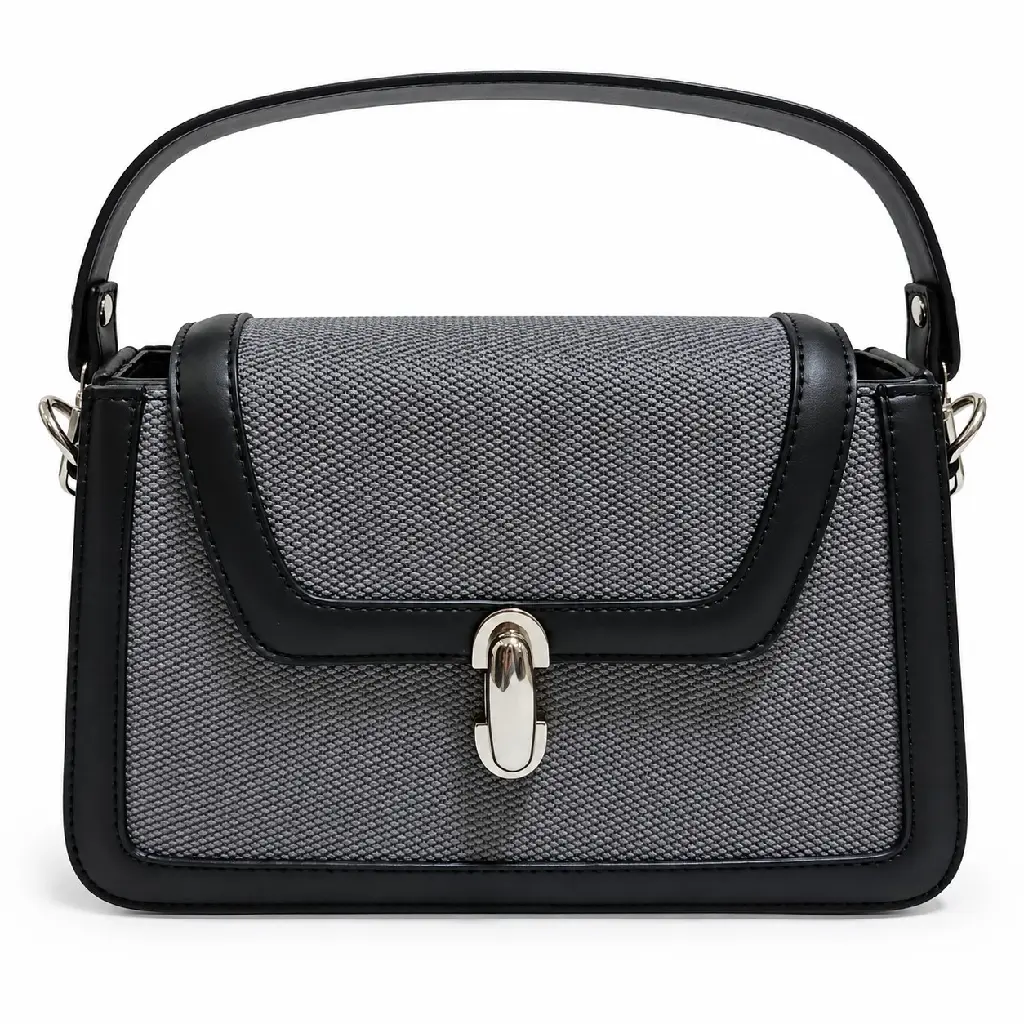 Women's Canvas Crossbody & Shoulder Bag with Front Lock