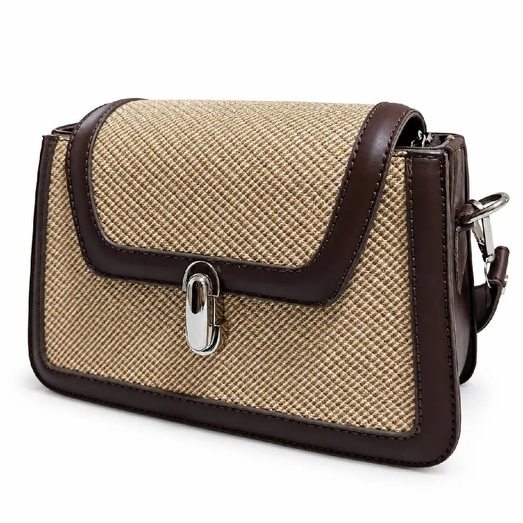 Women's Canvas Crossbody & Shoulder Bag with Front Lock