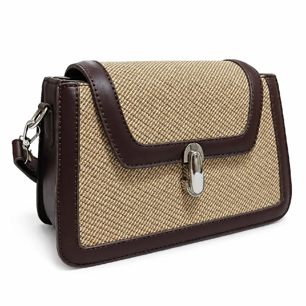 Women's Canvas Crossbody & Shoulder Bag with Front Lock