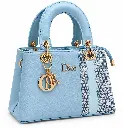 Women's Faux Leather & Woven Top-Handle Handbag with Side Detailing and Metal Charm