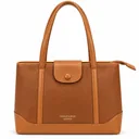 Women’s Large Faux Leather Shoulder Bag with Zip and Magnetic Flap