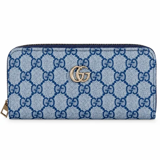 [7608-BLU] Nova Women’s Long Zip Wallet (Blue)