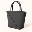Women's Mini Woven Fabric Top-Handle Bag with Scarf and Crossbody Strap