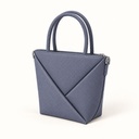 Women's Mini Woven Fabric Top-Handle Bag with Scarf and Crossbody Strap