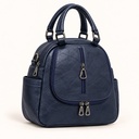 Women's Mini Faux Leather Convertible Backpack and Shoulder Bag with Multiple Pockets