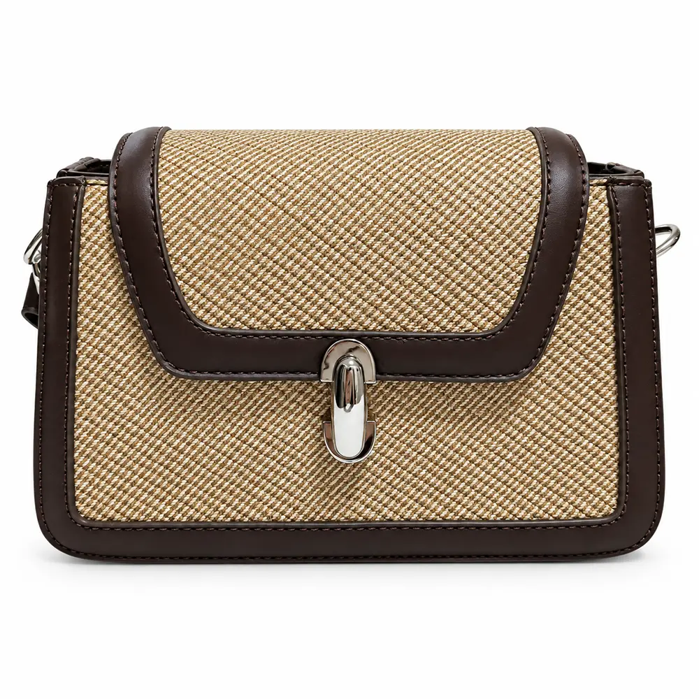 Women's Canvas Crossbody & Shoulder Bag with Front Lock