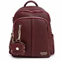 Women’s Faux Leather Backpack with Pockets and Small Pouch