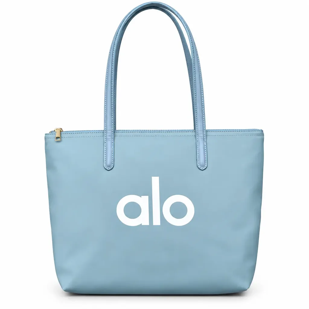Women's Water-Resistant Polyester Tote Bag with Zip Closure